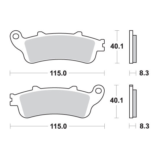 SBS brake pads KH261 / KH281 STREET EXCEL / RACING SINTER gold color fits: HONDA CBR1000RR, XL1000VAR, VFR800 gal