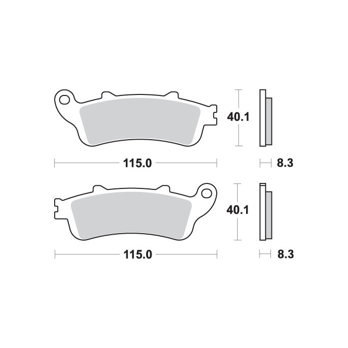 SBS brake pads KH261 / KH281 STREET EXCEL / RACING SINTER gold color fits: HONDA CBR1000RR, XL1000VAR, VFR800 gal