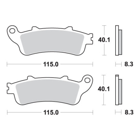 SBS brake pads KH261 / KH281 STREET EXCEL / RACING SINTER gold color fits: HONDA CBR1000RR, XL1000VAR, VFR800 gal