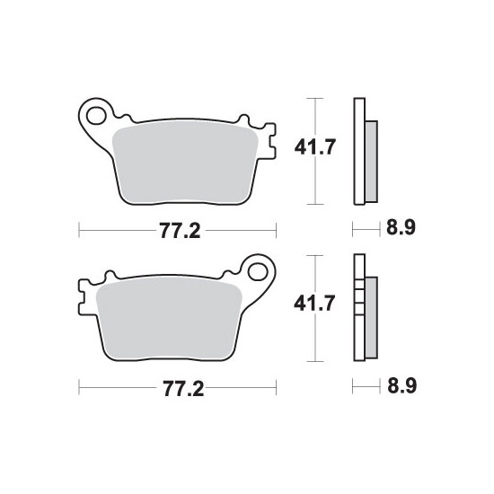 SBS brake pads KH436 STREET EXCEL / RACING SINTER gold color fits: HONDA CBR600 / 1000, SUZUKI GSX-R600 / 750 / 1