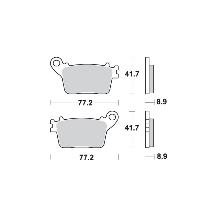 SBS brake pads KH436 STREET EXCEL / RACING SINTER gold color fits: HONDA CBR600 / 1000, SUZUKI GSX-R600 / 750 / 1