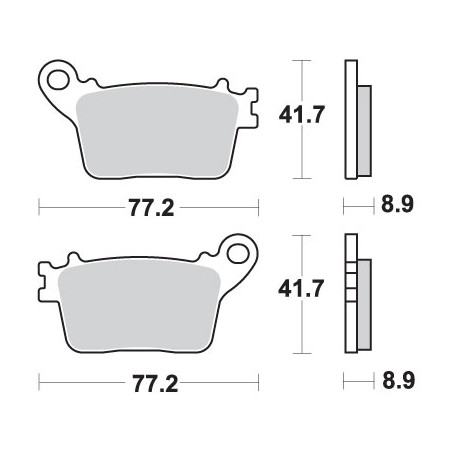 SBS brake pads KH436 STREET EXCEL / RACING SINTER gold color fits: HONDA CBR600 / 1000, SUZUKI GSX-R600 / 750 / 1