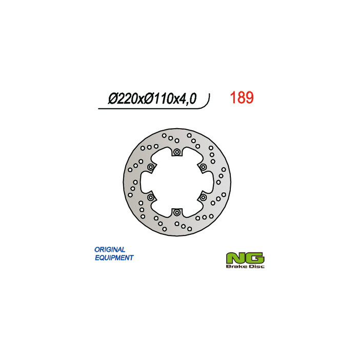 NG brake disc rear APRILIA 50 RX 92-05, PEGASO 50, BETA 200 / 350 / 400 (220x110x4)