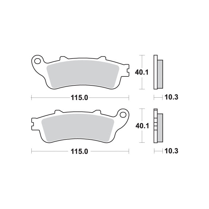SBS brake pads KH261 / 2 STREET EXCEL / RACING SINTER gold color