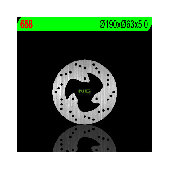 NG brake disc rear YAMAHA MAJESTY 125 '01-'08, MBK 125 SKYLINER '99-'03 (190X63X5) (3X8,5mm)