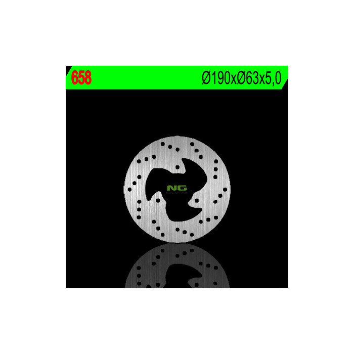 NG brake disc rear YAMAHA MAJESTY 125 '01-'08, MBK 125 SKYLINER '99-'03 (190X63X5) (3X8,5mm)