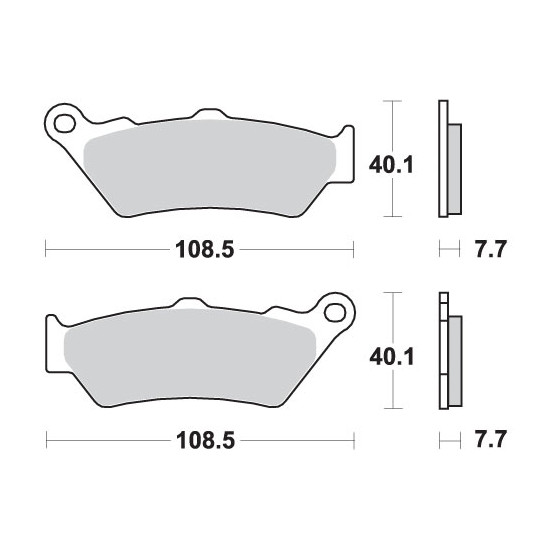 SBS brake pads KH209 / KH209 / 2 STREET EXCEL / RACING SINTER gold color