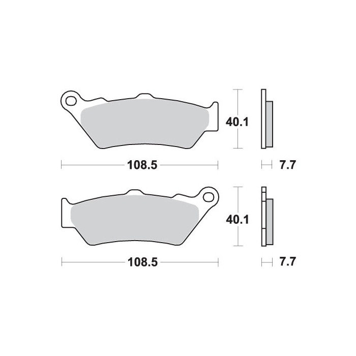 SBS brake pads KH209 / KH209 / 2 STREET EXCEL / RACING SINTER gold color