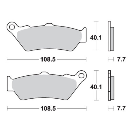 SBS brake pads KH209 / KH209 / 2 STREET EXCEL / RACING SINTER gold color