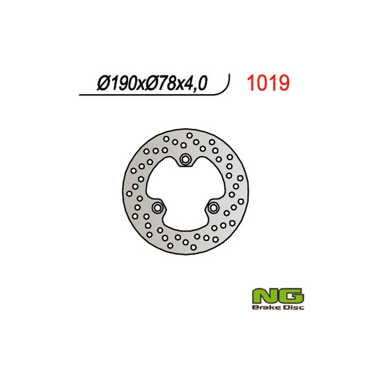 NG brake disc rear SUZUKI LTR 450 '06-'09 (190X78X4)