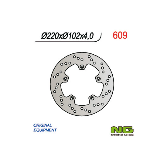 NG brake disc rear YAMAHA TZR 50R 03-15 (220X102X4) 5 holes diameter 6.5