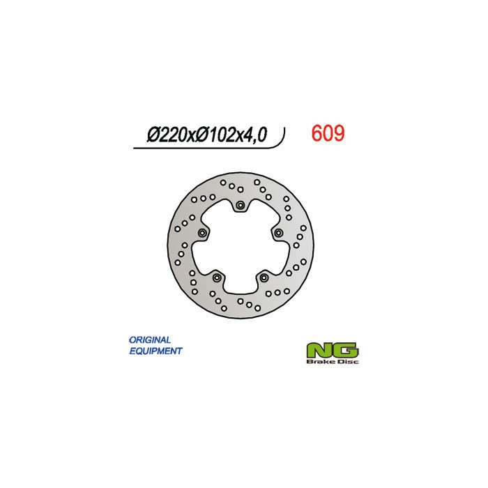 NG brake disc rear YAMAHA TZR 50R 03-15 (220X102X4) 5 holes diameter 6.5