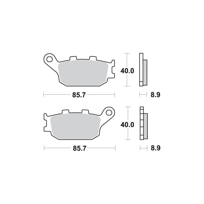 SBS brake pads KH174 CRF 1000 / 1100 L AFRICA TWIN '16-'20 rear / TYLNE STREET EXCEL / RACING SINTER gold color