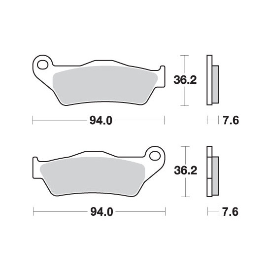 SBS brake pads KH181 STREET EXCEL / RACING SINTER gold color