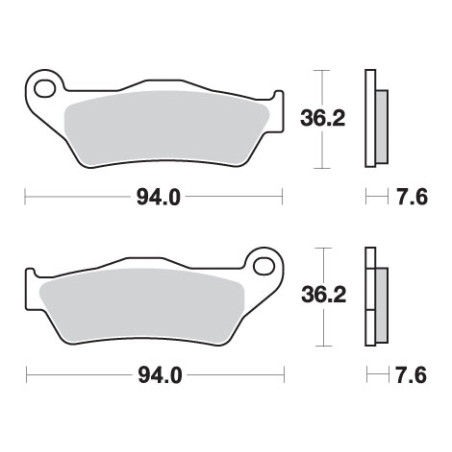 SBS brake pads KH181 STREET EXCEL / RACING SINTER gold color