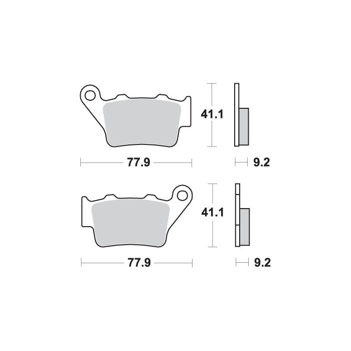 SBS brake pads KH208 STREET EXCEL / RACING SINTER gold color