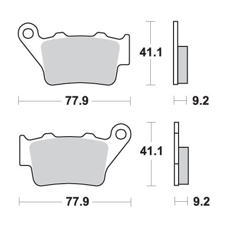 SBS brake pads KH208 STREET EXCEL / RACING SINTER gold color