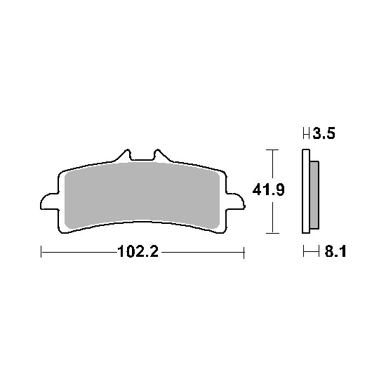 SBS brake pads KH447 TRACKSPORT SINTER gold color (REPLACES THE MIXTURE RS)
