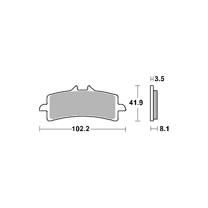 SBS brake pads KH447 TRACKSPORT SINTER gold color (REPLACES THE MIXTURE RS)