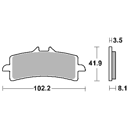 SBS brake pads KH447 TRACKSPORT SINTER gold color (REPLACES THE MIXTURE RS)