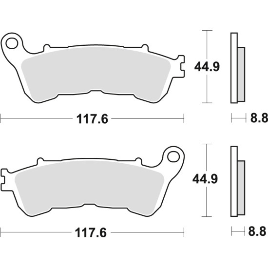 TRW LUCAS brake pads KH388 SINTER STREET HONDA CBF 500 04-08, CBF 600 04-15, NT 700 V 06-13, XL 700 V 08-13, XL 1000 V 0