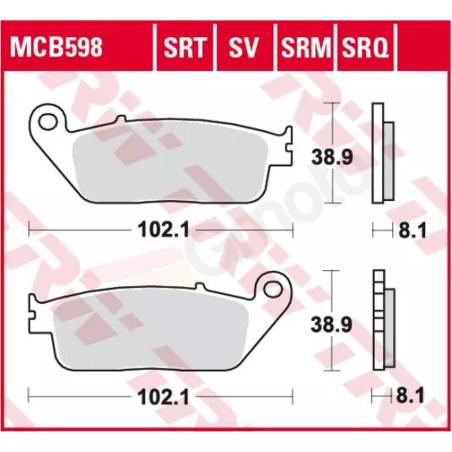 TRW LUCAS brake pads KH142 SINTER RACING (PERFORMANCE) BMW C-EVOLUTION 14-, C 650 11-, SUZUKI BURGMAN 650 04- front