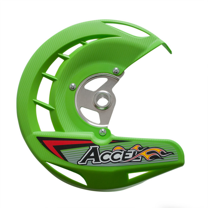 ACCEL priekinių stabdžių disko apsauga priekis KAWASAKI KXF 250 / 450 '06-'18 spalva žalia