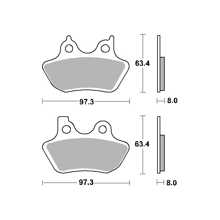 SBS brake pads KH400 STREET EXCEL / RACING SINTER gold color