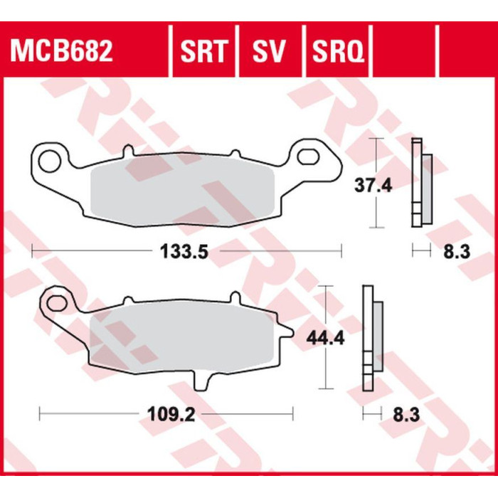 TRW LUCAS ZF stabdžių kaladėlės KH229 SINTER TRACK KAWASAKI NINJA 400 '11-, ER-6 '06-'16, VN 900 '06-'17, VN 1500 / 1600 '00-'08