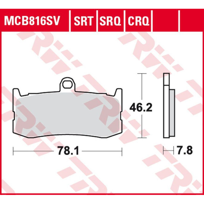 TRW LUCAS ZF stabdžių kaladėlės KH491 CARBON RACING TRIUMPH DAYTONA 675 '09-'17 priekis