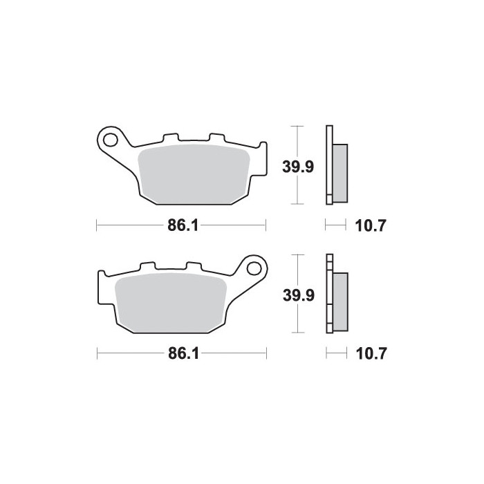 SBS brake pads KH140 STREET EXCEL / RACING SINTER gold color