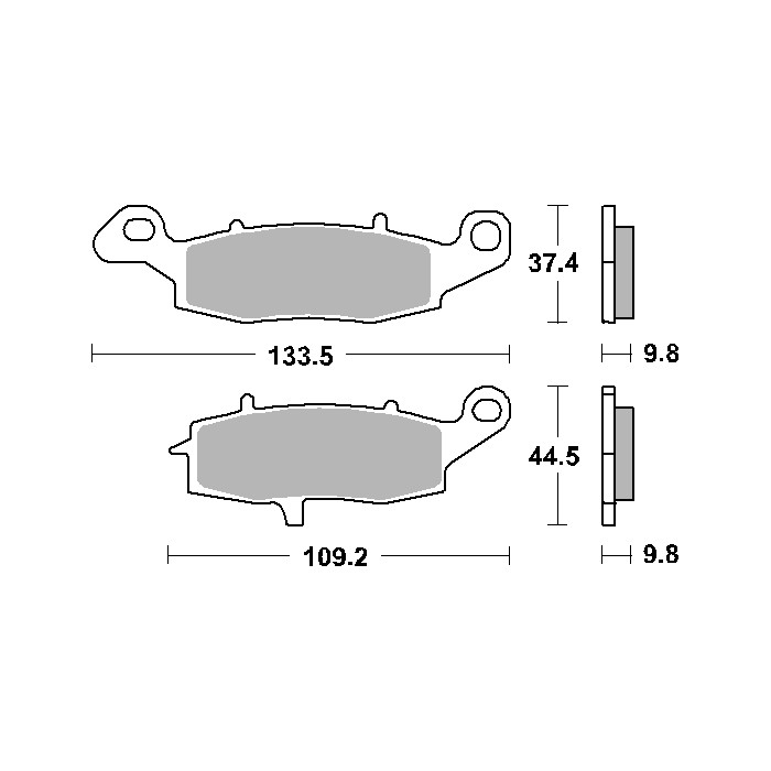 SBS brake pads KH231 STREET EXCEL / RACING SINTER gold color fits SUZUKI 1800 INTRUDER `06 rear