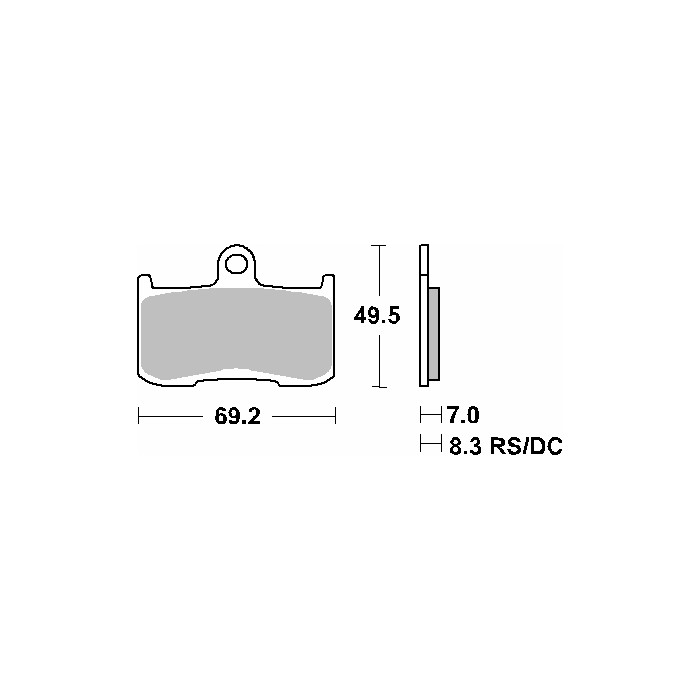 SBS brake pads KH347 TRACKSPORT SINTER gold color suitable for: KAWASAKI Z800 / 1000, ZX-9R, INDIAN 1800, TRIUMPH 675 /