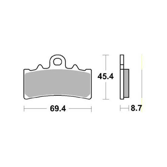 SBS brake pads KH606 TRACKSPORT SINTER gold color fits: KTM 125 / 200 / 390 DUKE front (REPLACES MIESZANKE RS)