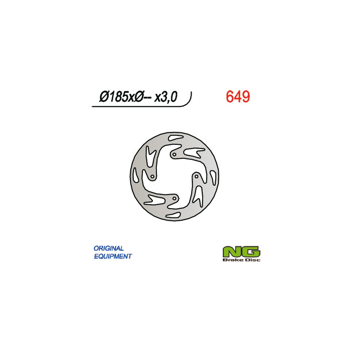 NG stabdžių diskas priekis GAS GAS TXT 50 (04-09), 80 (04-08), 125 / 250 (03) (185X-X3)