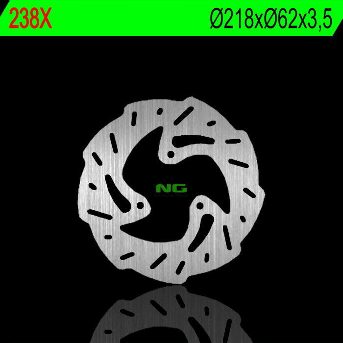 NG brake disc rear DERBI 50 / 125, GAS GAS 125 / 450 (218X62X3,5mm) (3X10,5mm) WAVE