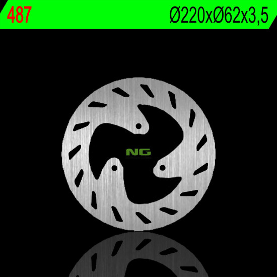 NG brake disc rear RIEJU 50 RS 3 12-18, 125 RS3 14-18, SHERCO 50 / 125 (220X62X3,5mm) (3X8,5mm)