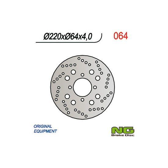 NG brake disc rear SUZUKI AN 125 / 150 BURGMAN '02-'05 (220X64X4) (4X10,5mm)