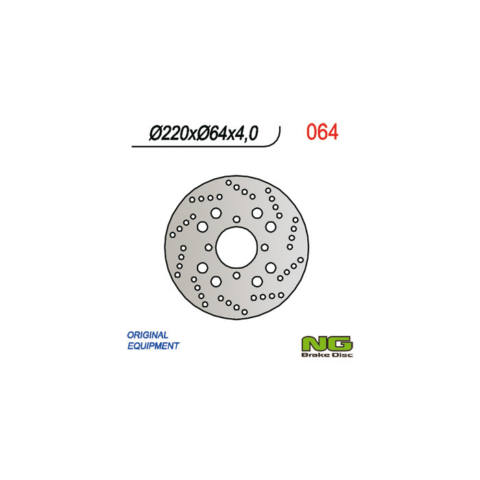 NG brake disc rear SUZUKI AN 125 / 150 BURGMAN '02-'05 (220X64X4) (4X10,5mm)