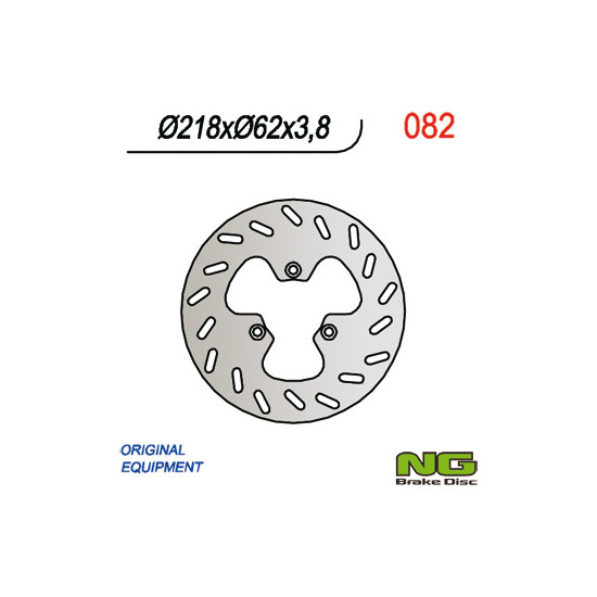 NG brake disc rear YAMAHA DT 50 R / SM, XT 125 X (218x62x3.5)