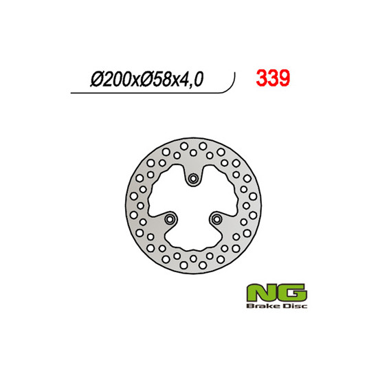 NG brake disc front MALAGUTI 50 CIAK / F12 (200x58x4)
