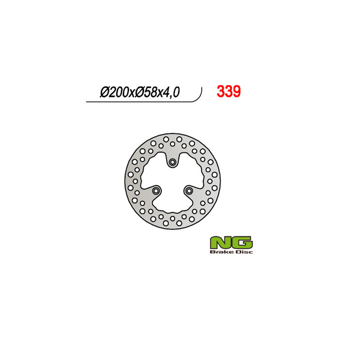 NG brake disc front MALAGUTI 50 CIAK / F12 (200x58x4)