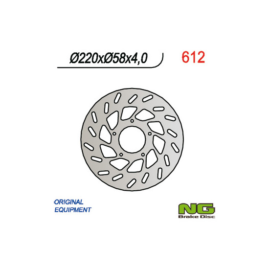 NG brake disc front PIAGGIO / GILERA / DERBI / KYMCO / PGO (220x58x4)