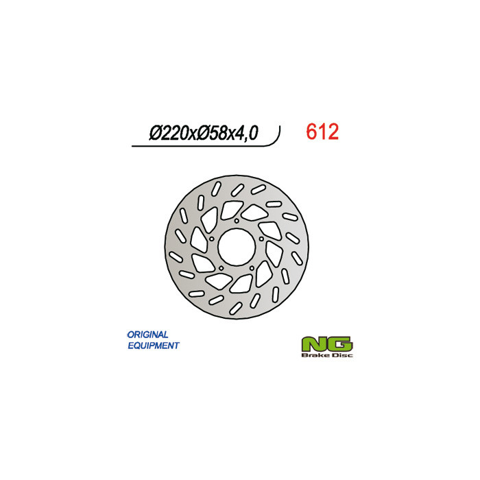 NG brake disc front PIAGGIO / GILERA / DERBI / KYMCO / PGO (220x58x4)