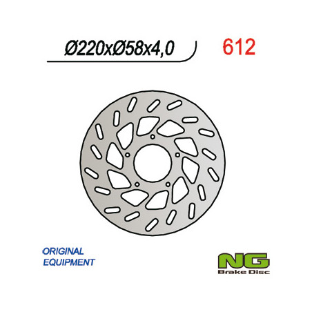 NG brake disc front PIAGGIO / GILERA / DERBI / KYMCO / PGO (220x58x4)