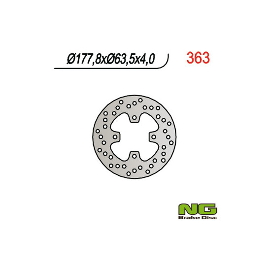 NG brake disc front POLARIS PREDATOR 500 (178x63x4)