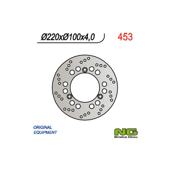 NG brake disc front SUZUKI BURGMAN 125 / 250 02-05 (220X100X4) 3 holes SR.10,5