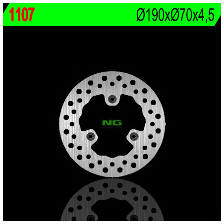 NG brake disc rear APRILIA 125 / 200 / 250 / 300 / 500 ATLANTIC (190X70X4,5) (3X8,5mm)