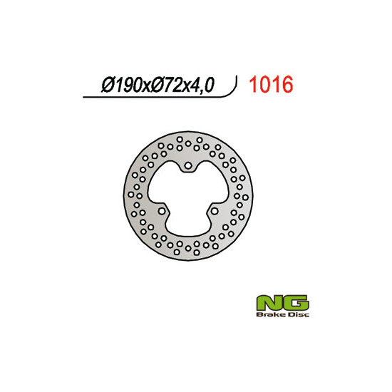NG brake disc rear HONDA TRX 250 / 450 '05-'06 (190X72X4)