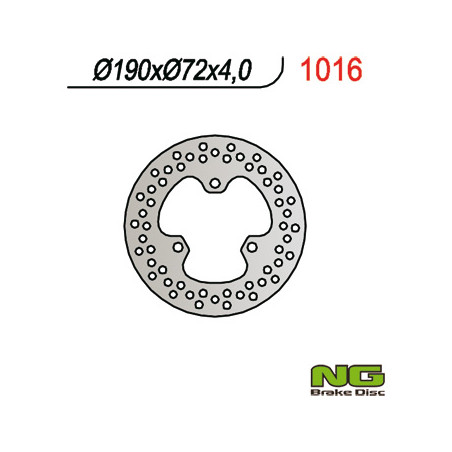 NG brake disc rear HONDA TRX 250 / 450 '05-'06 (190X72X4)